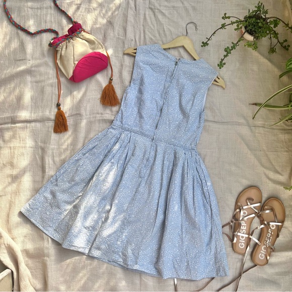 Baby Blue Floral Dress - Picture 4 of 5